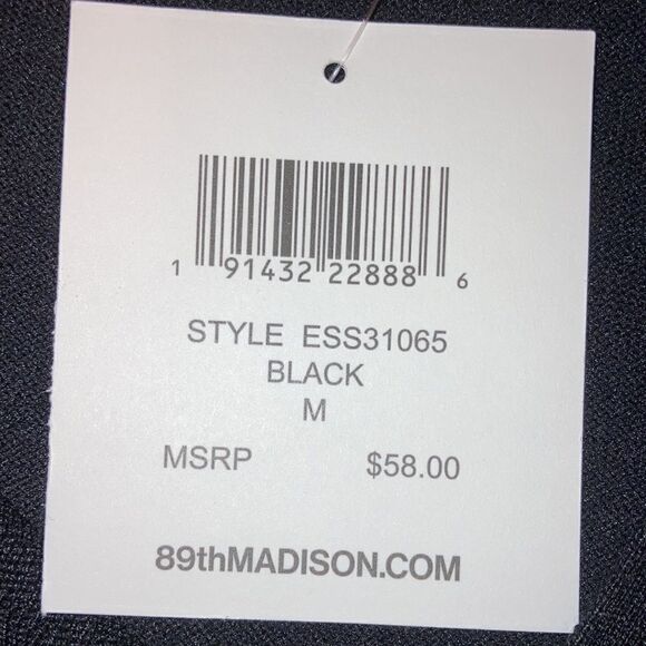 NWT 89th & Madison Size Medium Black Cardigan Sweater - Picture 4 of 4